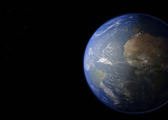 Naklejka na ściany i meble Planet Earth - Elements of this Image Furnished By NASA. 3D rendering.