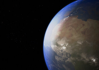 Fototapeta na wymiar Planet Earth - Elements of this Image Furnished By NASA. 3D rendering.