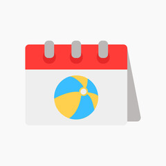 Sport day icon vector illustration in flat style about calendar and date, use for website mobile app presentation