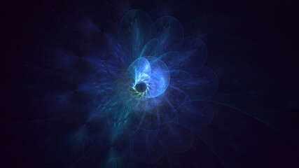 Fototapeta premium 3D rendering abstract multicolor fractal light background