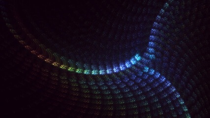 Fototapeta premium 3D rendering abstract multicolor fractal light background