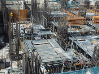 高層ビルの基礎工事