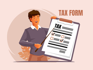 filling out tax forms or tax documents