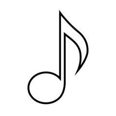 Musical note icon. Musical symbols used in music notation. Vectors.