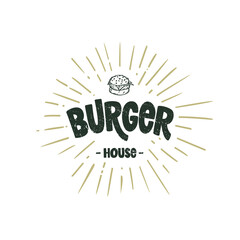 Fototapeta na wymiar Hand drawn Burger. Doodle vector illustration.
