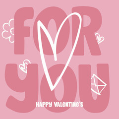 Happy Valentine's Day hand lettered card.