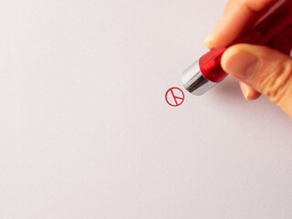 Stamp the ballot paper, Korean voting stamp