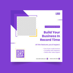 Corporate instagram post or social media banner design template