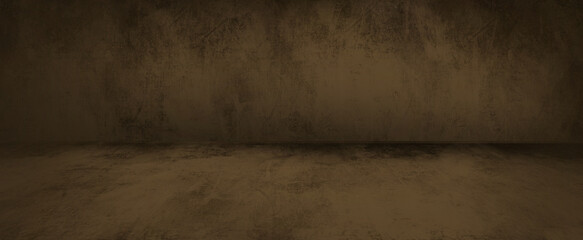old room background with brown and dirty walls
