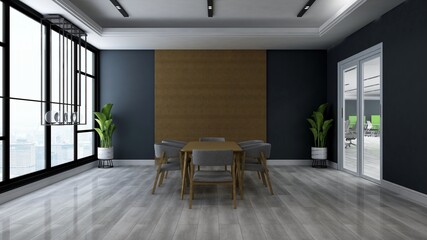 modern office meeting room for company logo mockup