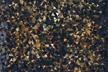 Abstract geometric triangle gold background