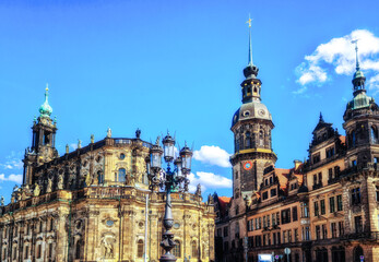 Fototapeta na wymiar The ancient city of Dresden. Saxony, Germany, Europe.