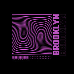 Authentic Brooklyn simple abstract vintage fashion, t-shirt Design, clothing, worldwide slogan simple  vintage fashion, t-shirt Design, clothing, hoodie
