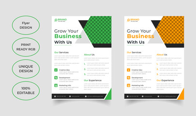 Creative business flyer template design