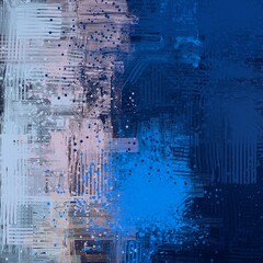 Modern art. Handmade background. Colorful pattern. Backdrop material. Wide brush. Painterly mix. Abstract. Color texture. 2d illustration. Wall painting. Canvas surface. 