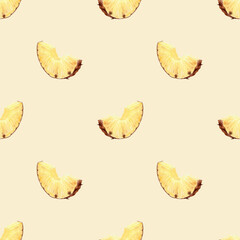 seamless pattern watercolor pineapple