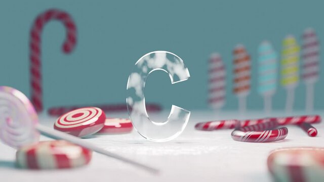 loop animation of English alphabet for children, letters, Cute Alphabets, Learning ABC cartoon style, A to Z, The animation of all letters, 3d render