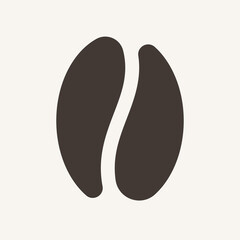 coffee bean icon vector, solid logo illustration, pictogram isolated