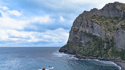 cliffs with sky and sea