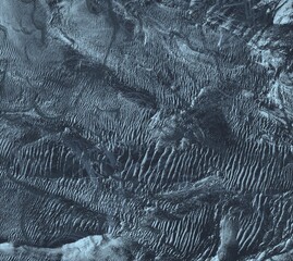 Frozen ground texture. Ice and snow. Cold surface during winter. © Jakub