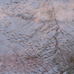 Frozen ground texture. Ice and snow. Cold surface during winter.