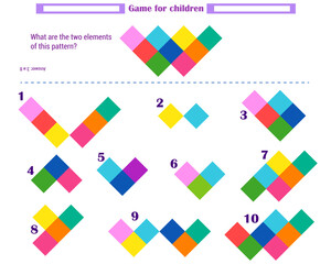  Logic game for children. What elements do 