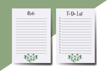 To do list Planner template Lily Flower Design
