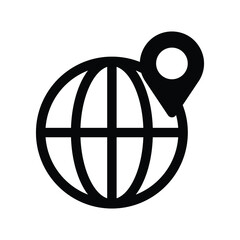 Global location Vector icon which is suitable for commercial work and easily modify or edit it

