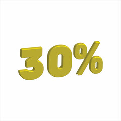 illustration of 3D Number for Discount from a font set with the background.
