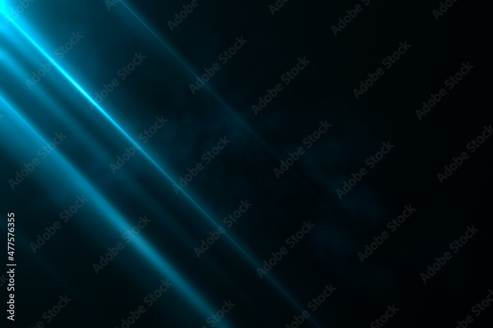 Poster creative dark digital background with glowing blue light, smoke and mock up place. design and techno