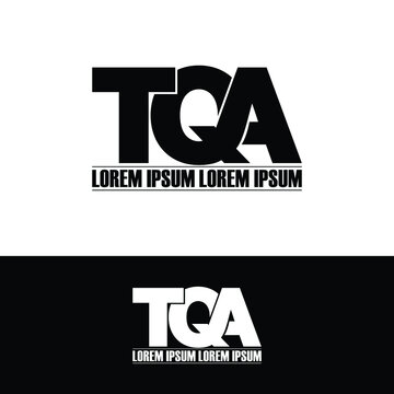 TQA letter monogram logo design vector