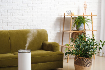 Modern humidifier in living room