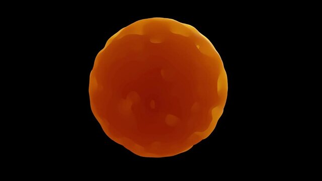 Palla di formaggio con buchi in movimento looped.