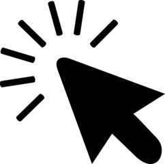 Click icon vector. Cursor sign on white background..eps