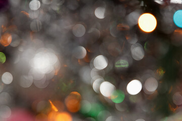 Fototapeta premium Blurred background, abstraction of a holiday, party, new year, multi colored lights