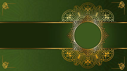  luxury ornamental mandala design background in gold color