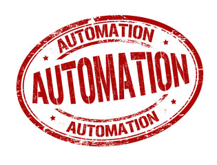 Automation grunge rubber stamp