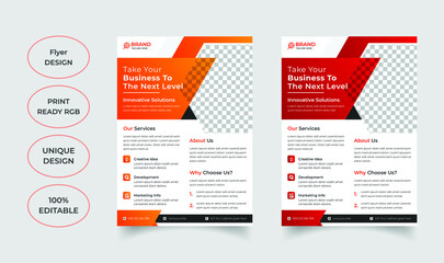 Creative business flyer template design