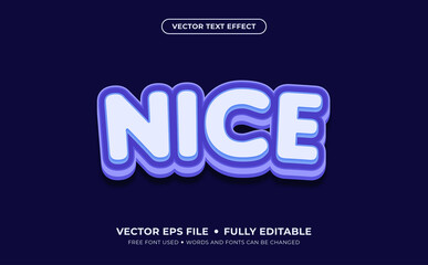 3d Nice Editable Vector Text Effect