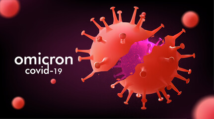 Omicron coronavirus variant. Omicron Covid-19 variant Coronavirus.