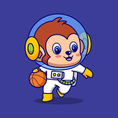 Monkey Astronaut Basketball