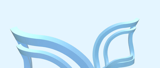 Abstract Background and Thai art luxury for banner and Geometric shapes with Success and Target Concept on Blue. copy space, digital, banner, website -3d Rendering