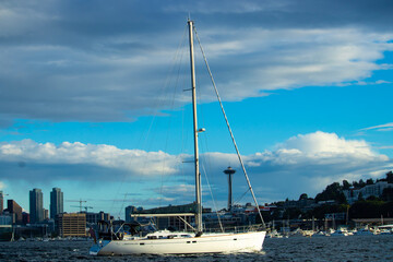 yacht in the harbor