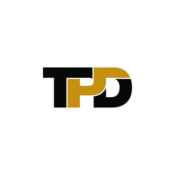 TPD letter monogram logo design vector