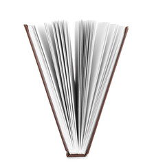 Flying book isolated on white background