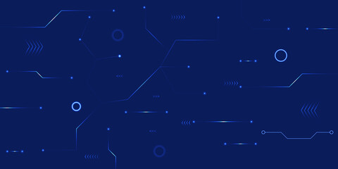 Vector illustration molecule,Connected lines with dots,technology on blue background. abstract internet network connection design for web site.Digital data,communication,science and futuristic concept