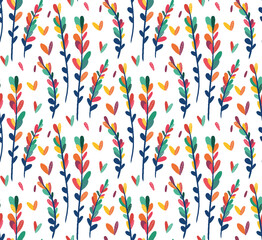 patter foglie colorate su fondo bianco