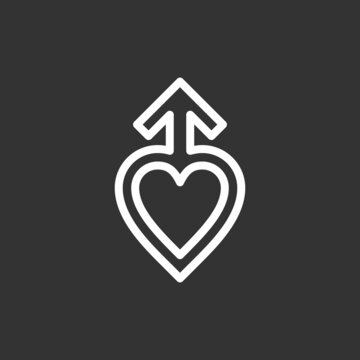 Aliagender Line Inverted Vector Icon Design