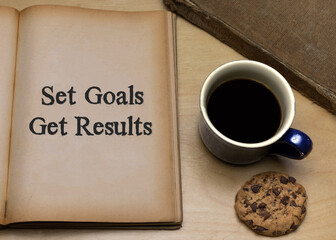 Set Goals. Get Results - obrazy, fototapety, plakaty