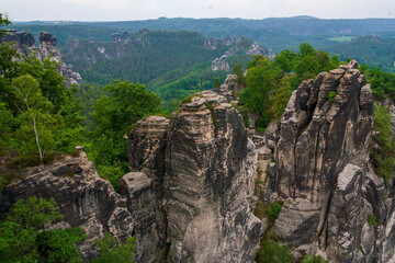 Skurile Felsen im Elbsandsteingebirge der sächsischen Schweiz